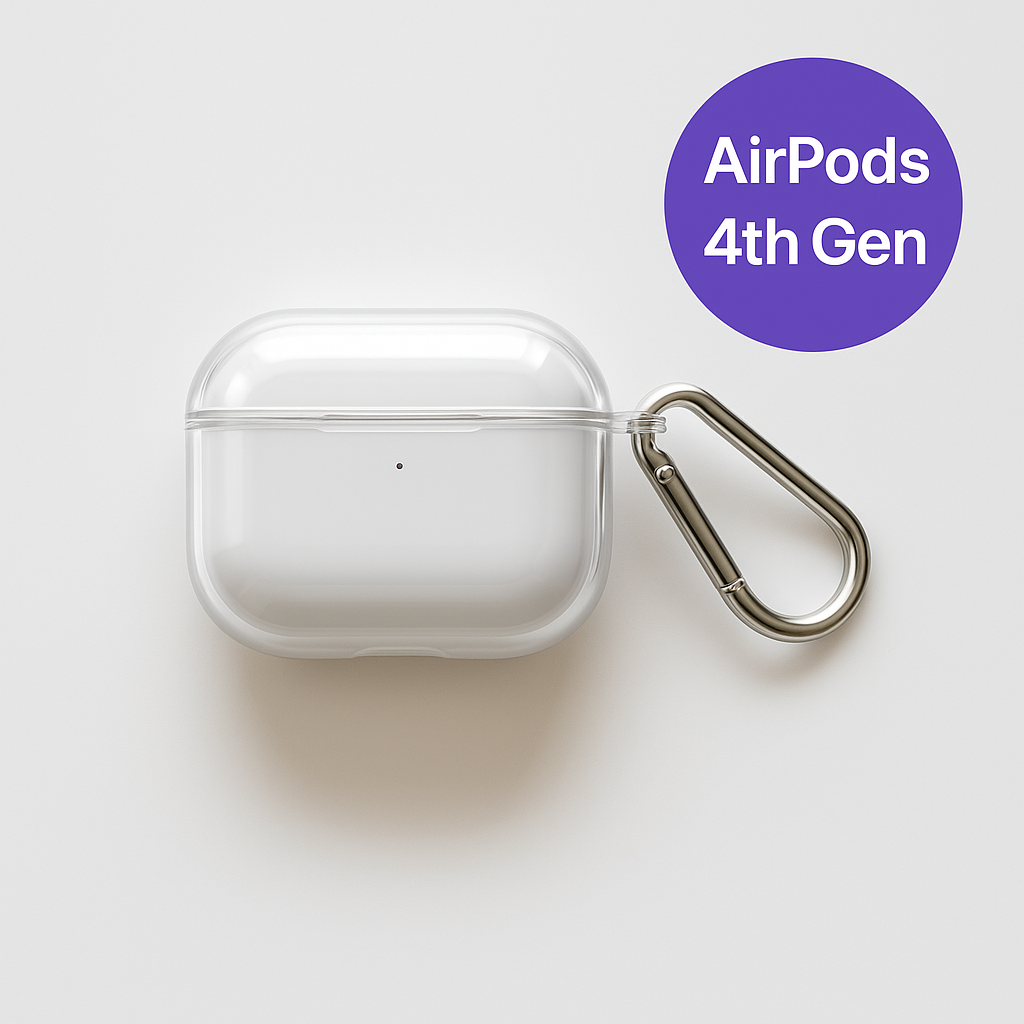 Clear AirPods Case with Hook - Durable Protective Cover for AirPods 1/2/3/Pro - Perfect for Gym, Travel & Everyday Use