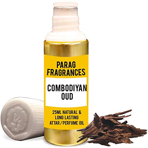 Premium Grade 1 Combodiyan Oud Pure Natural Attar Perfume Oil - 25ml Alcohol-Free Undiluted Fragrance Oil | Naturally Processed & Bhapka Distilled | Perfect for Aromatherapy, Meditation & Luxury Perfume Making