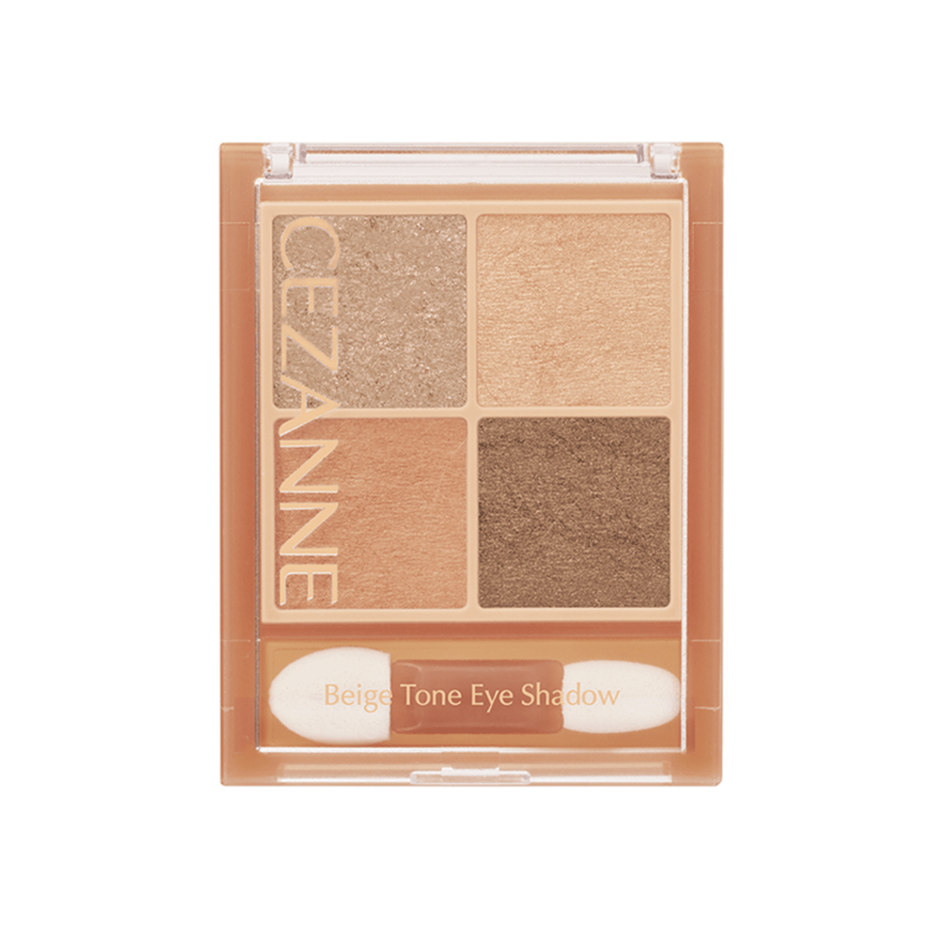 Cezanne Beige Tone Eyeshadow Palette - 4 Color Matte & Shimmer Eyeshadow Set 4.3g for Natural Daytime & Glam Night Out Makeup Looks
