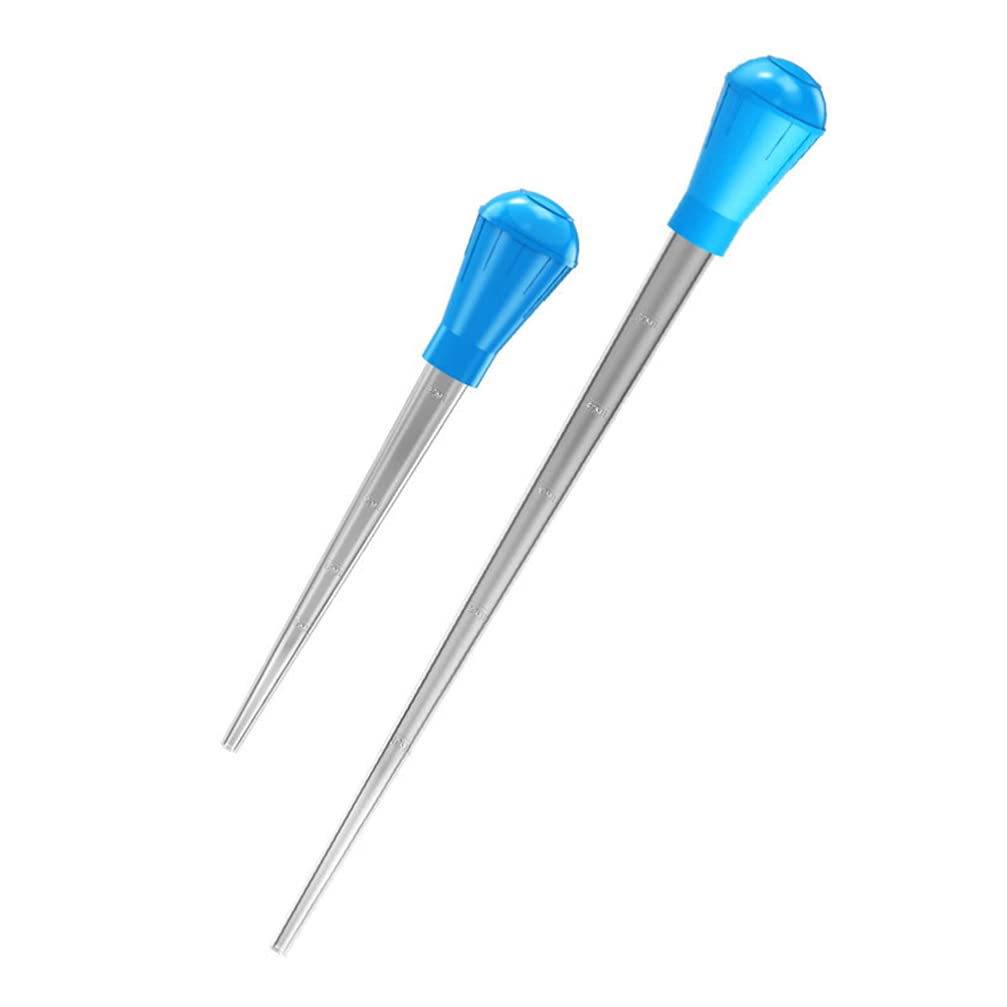 POPETPOP 2-Pack Coral Feeder Tube - Liquid Fertilizer Feeder & Fish Waste Cleaner Tool for Marine Reef Aquariums | Perfect for Spot Cleaning & Coral Feeding in Saltwater Tanks
