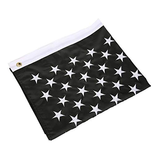 Thin Blue Line American Flag - Black & White US Flag with Blue Stripe & Brass Grommets - Police Support, Back the Blue, Law Enforcement Appreciation - Perfect for Home, Office, Car & Outdoor Display