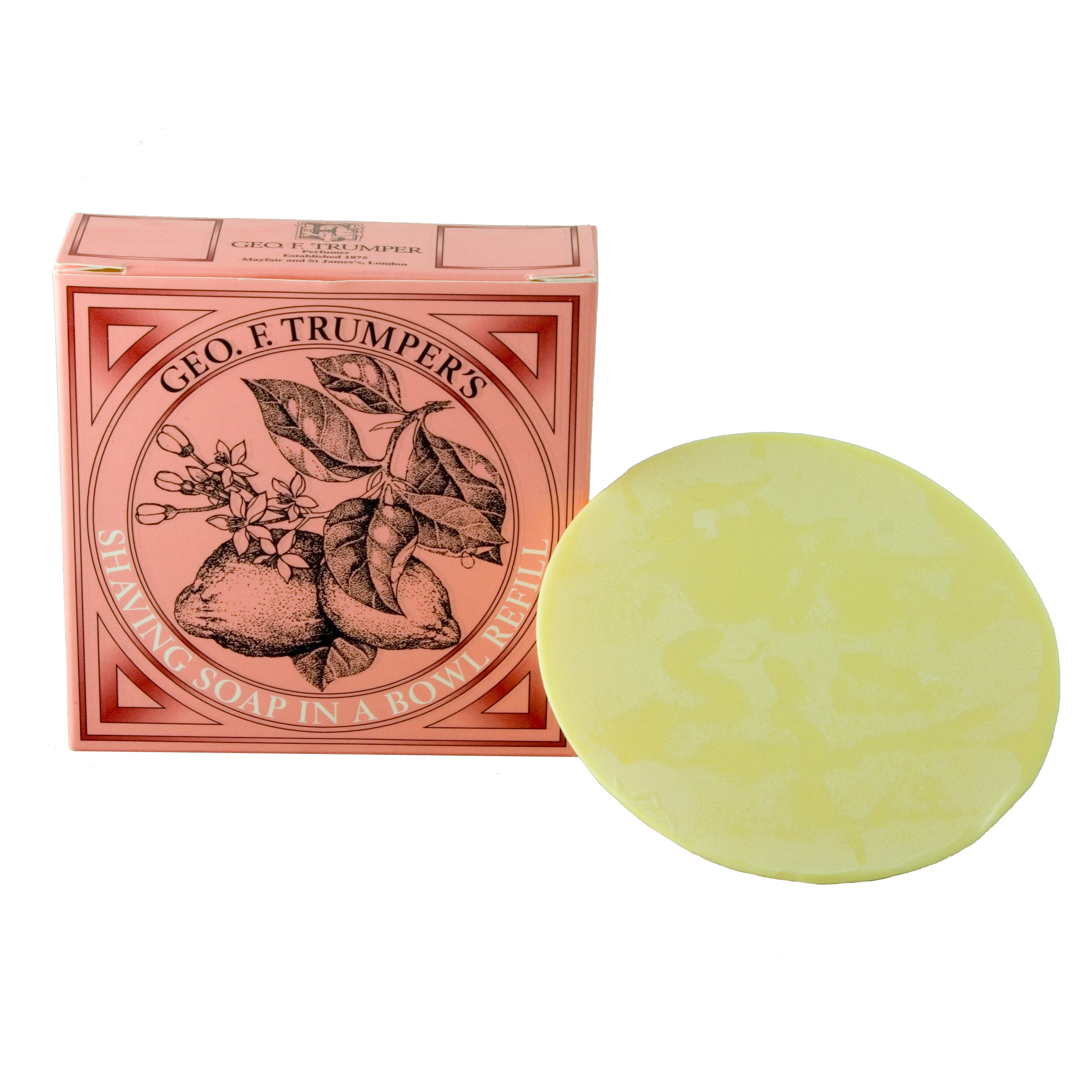 Premium Lime 80g Hard Shaving Soap Refill for Men - Natural Glycerin Shaving Soap Bar for Sensitive Skin - Perfect for Wet Shaving & Travel Grooming Kits