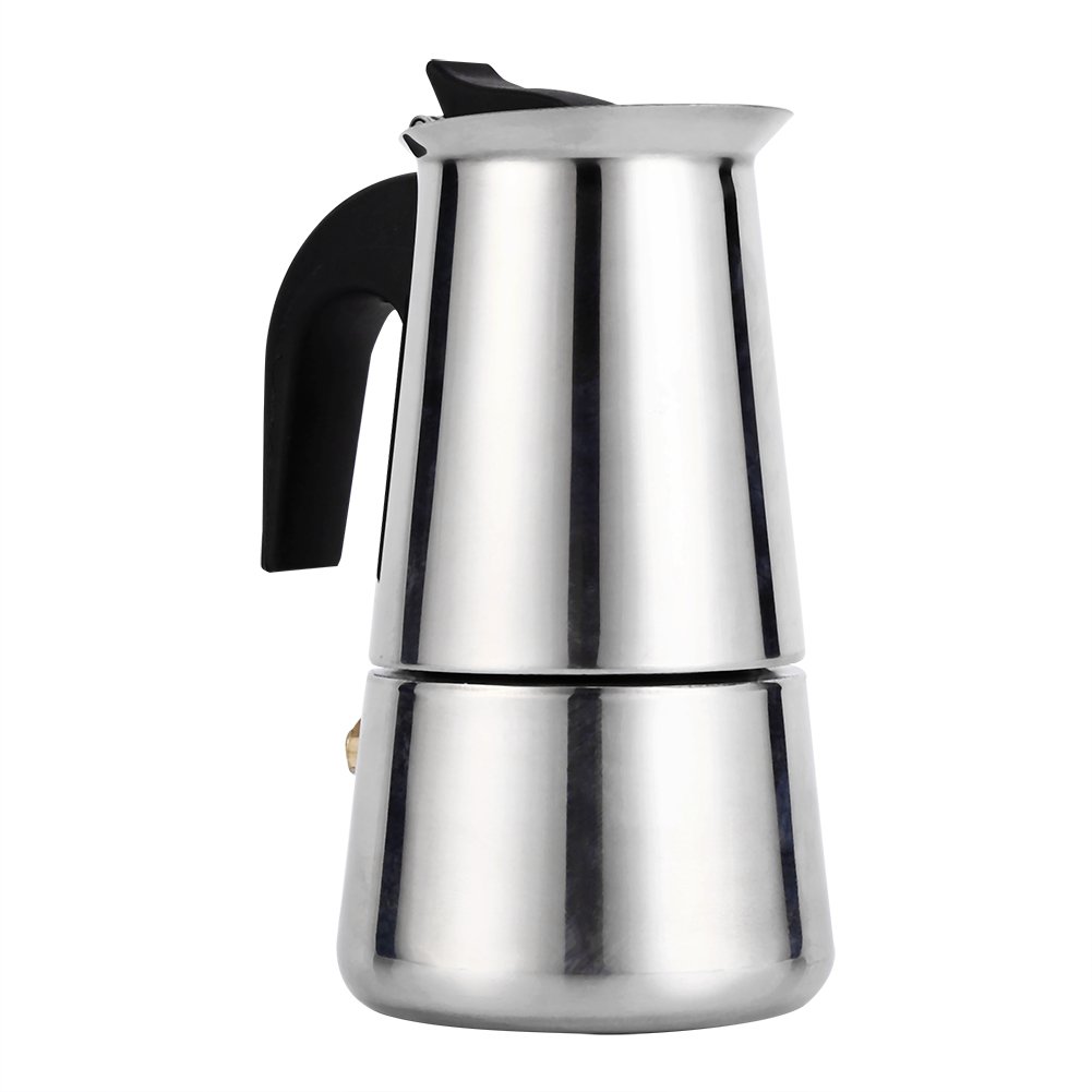 Stainless Steel Stovetop Espresso Coffee Maker - 100ml/200ml/300ml/450ml Moka Pot for Latte, Mocha & Percolator Coffee | Perfect for Home, Office & Camping Use