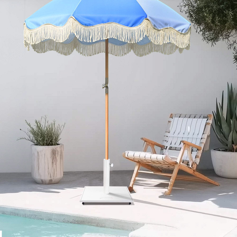 Heavy Duty 34lbs Steel Umbrella Base Stand for 2 3/8 Inch Market Umbrellas - Outdoor Patio, Garden, Poolside & Deck Weighted Anchor - TheLAShop