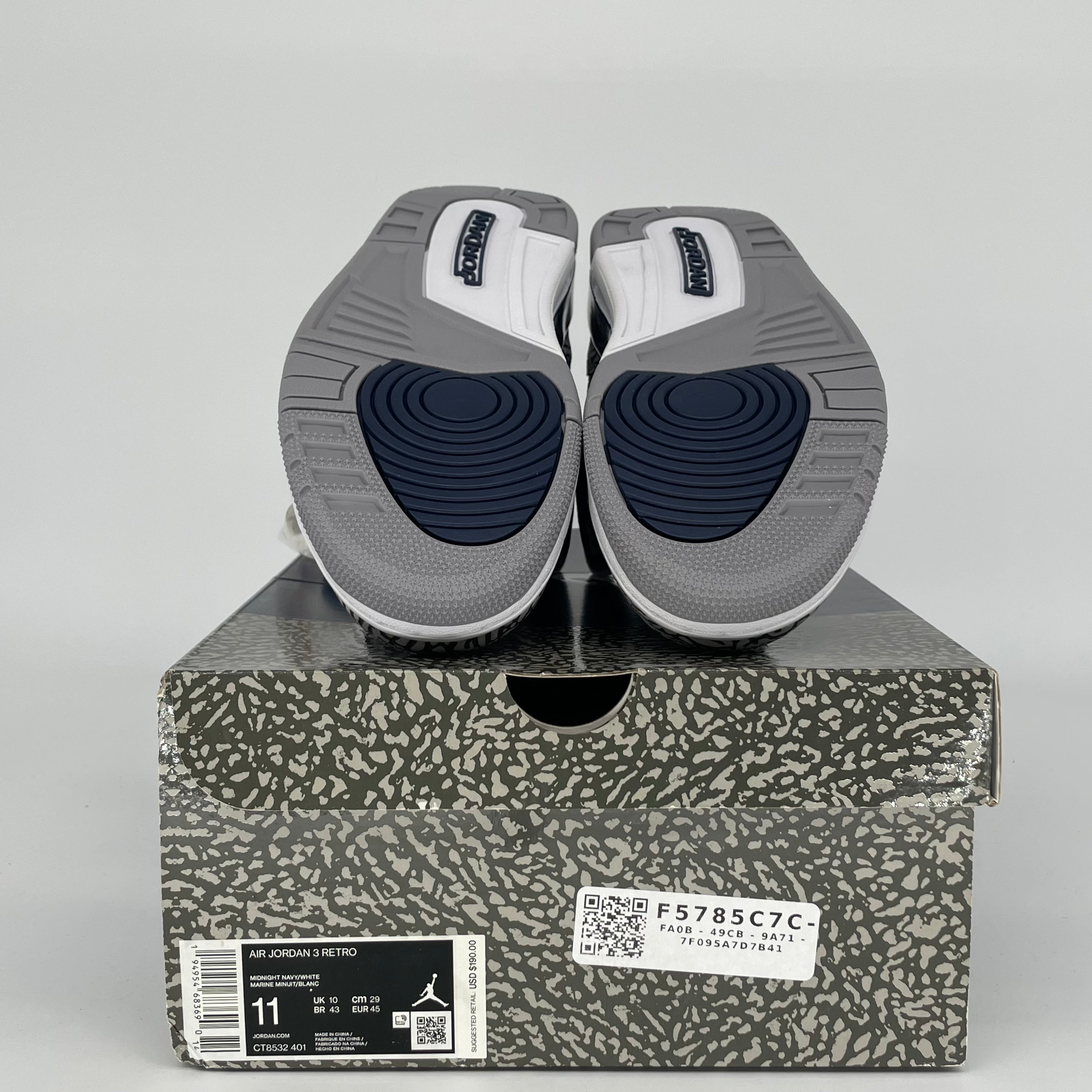 AIR JORDAN 3 GEORGETOWN Retro Basketball Shoes Men's Size 11 - White/Blue/Gray (CT8532-401) | Authentic Nike Sneakers for Running, Gym & Streetwear Fashion