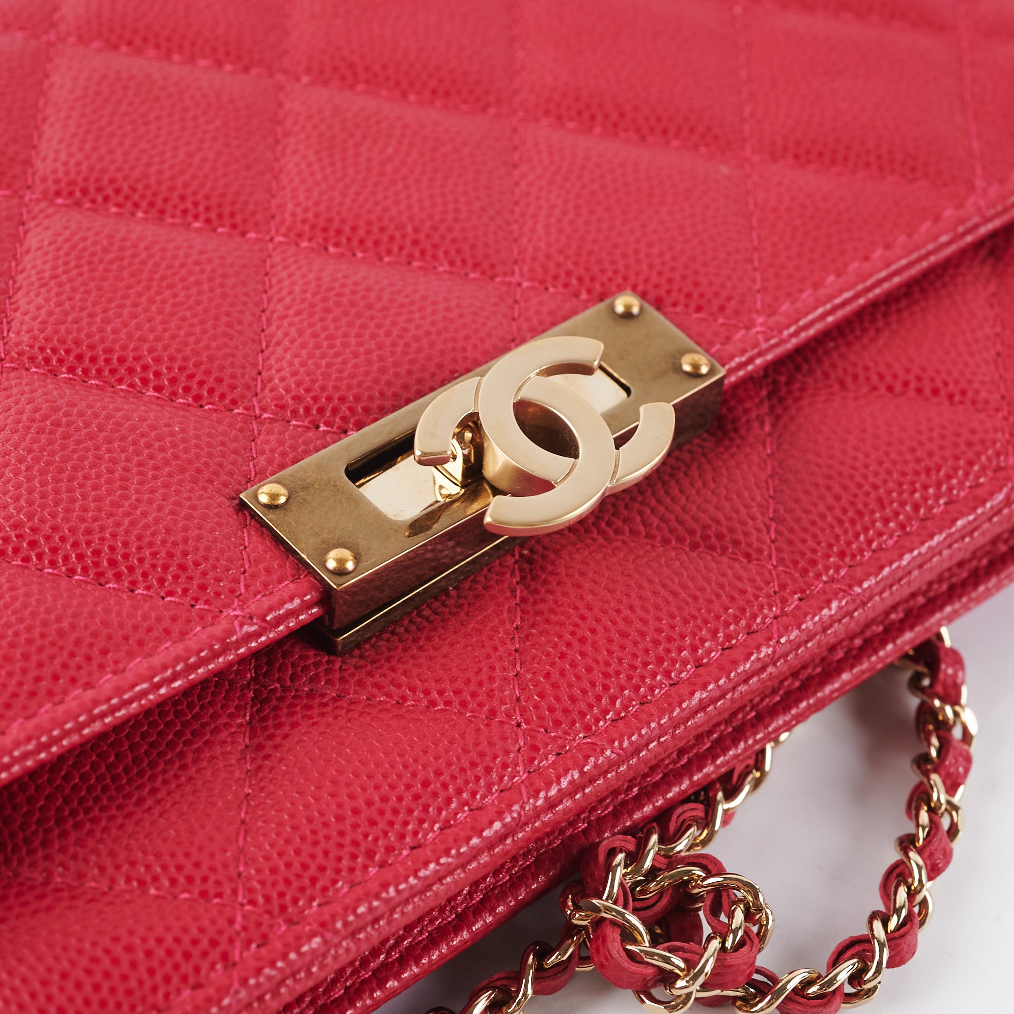 Chanel Caviar Leather Wallet on Chain WOC - Pink Crossbody Bag for Women | Perfect for Parties, Dates & Everyday Use