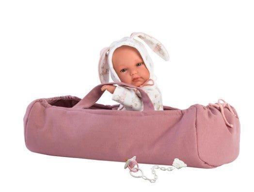 Baby Doll Anna with Carrycot - Realistic Soft Body Doll for Kids, Perfect for Pretend Play, Nursery Role Play & Gift for Girls