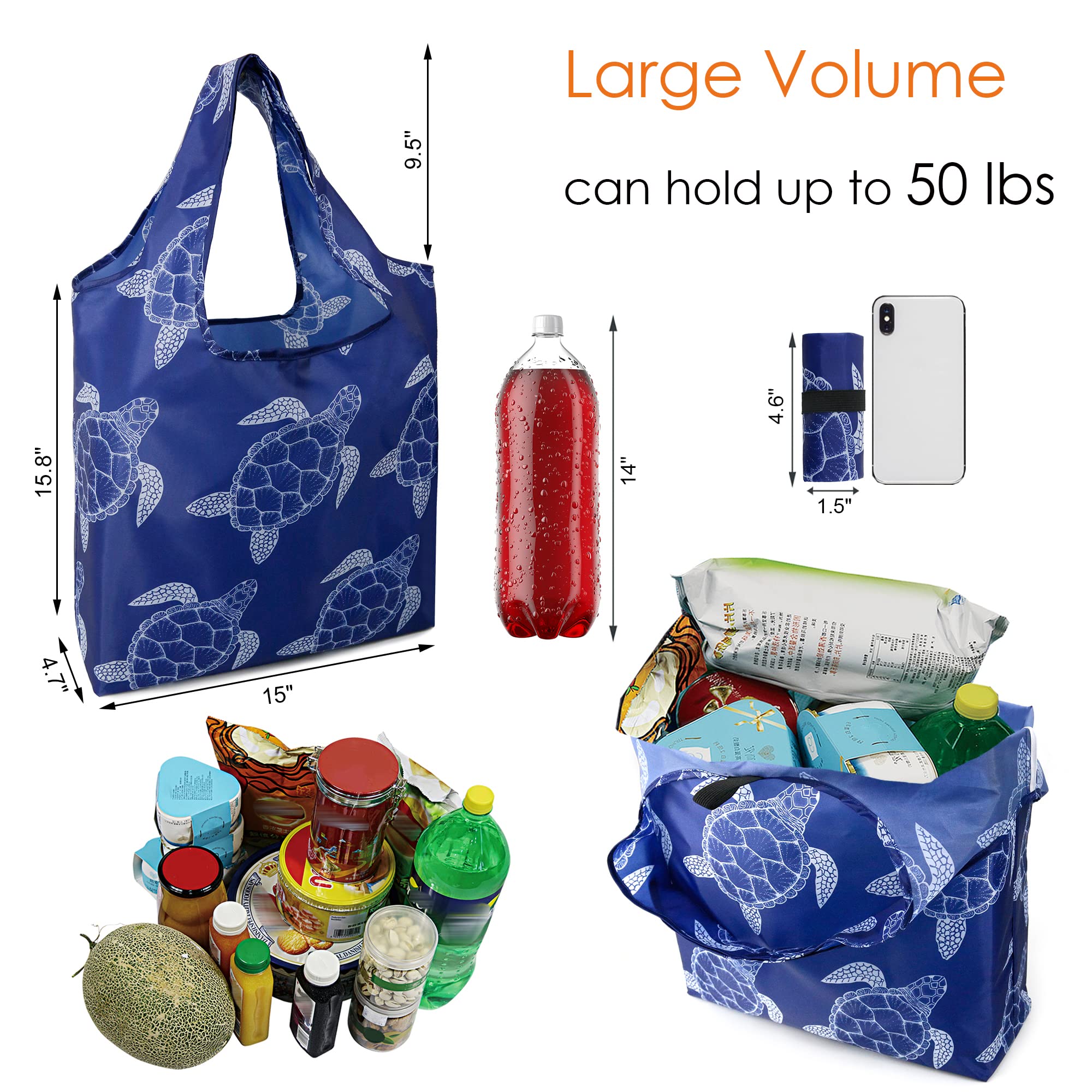 BeeGreen Reusable Shopping Bags for Women - 10 Pack XL Grocery Totes with Zipper Pouch | Cute Animal Print Eco-Friendly Bags | Machine Washable & Durable | Perfect for Grocery Shopping, Farmers Market & Beach Trips