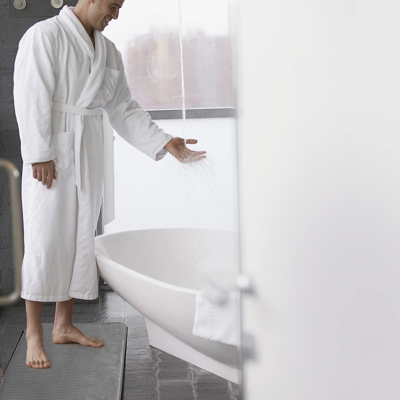 Premium Thick Memory Foam Bath Mat - Ultra Soft & Absorbent Non-Slip Bathroom Rug - Quick Dry Machine Washable Floor Mat for Bath, Shower, Kitchen & Bathtub - Perfect for Wet Floors & Cold Mornings
