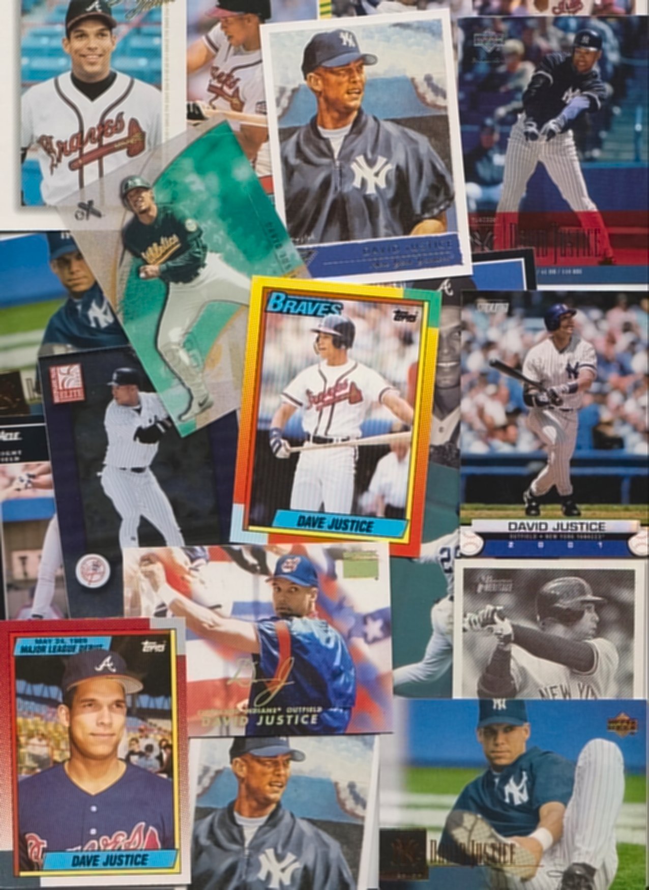50 Unique David Justice Baseball Cards - Collectible MLB Trading Cards for Fans & Collectors | Perfect for Sports Memorabilia Collections & Gifts