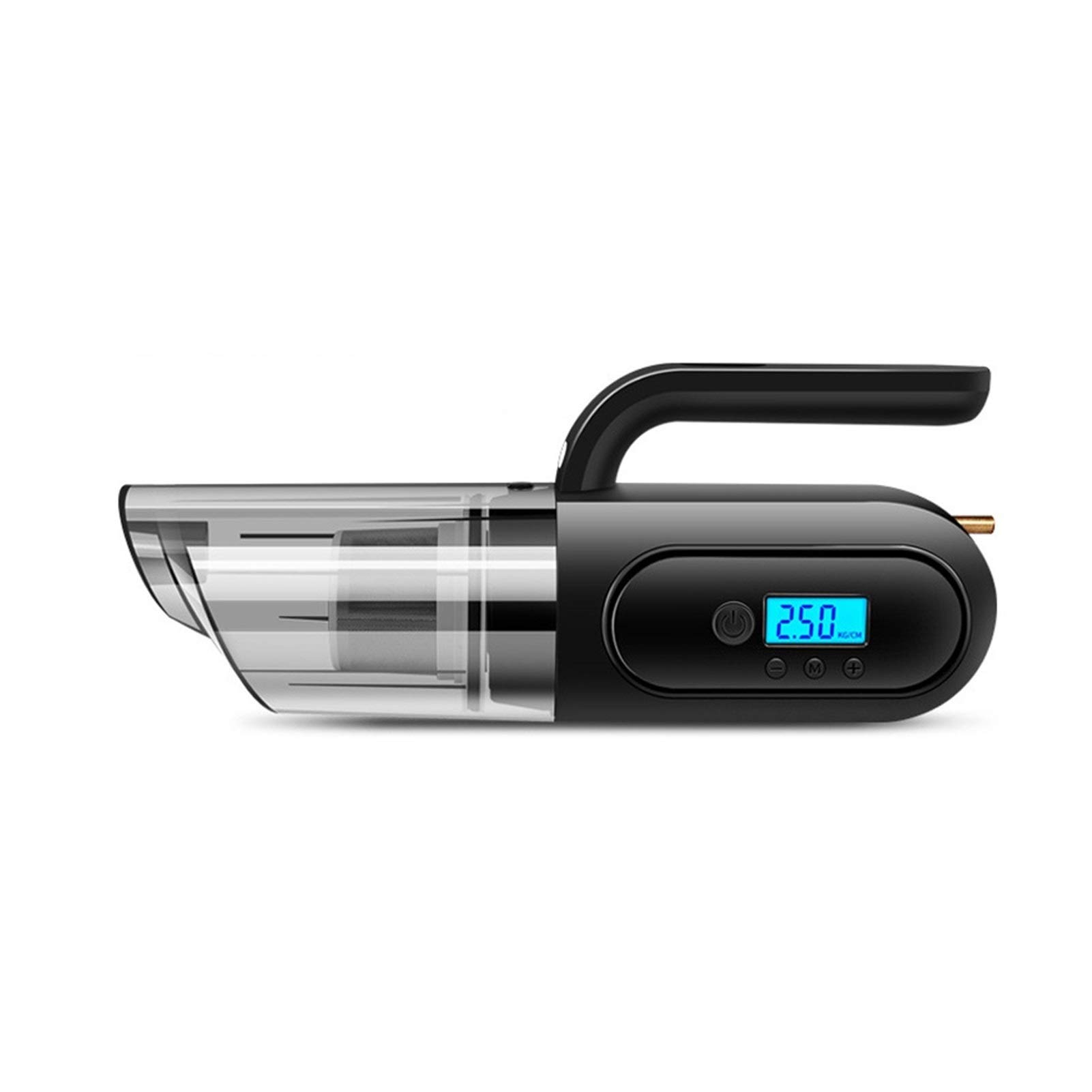 WDBBY Portable 4-in-1 Handheld Car Vacuum Cleaner with Air Pump - Powerful 12V Auto Vacuum for Car Seats, Home & Office Use - Compact Black Design for Easy Storage