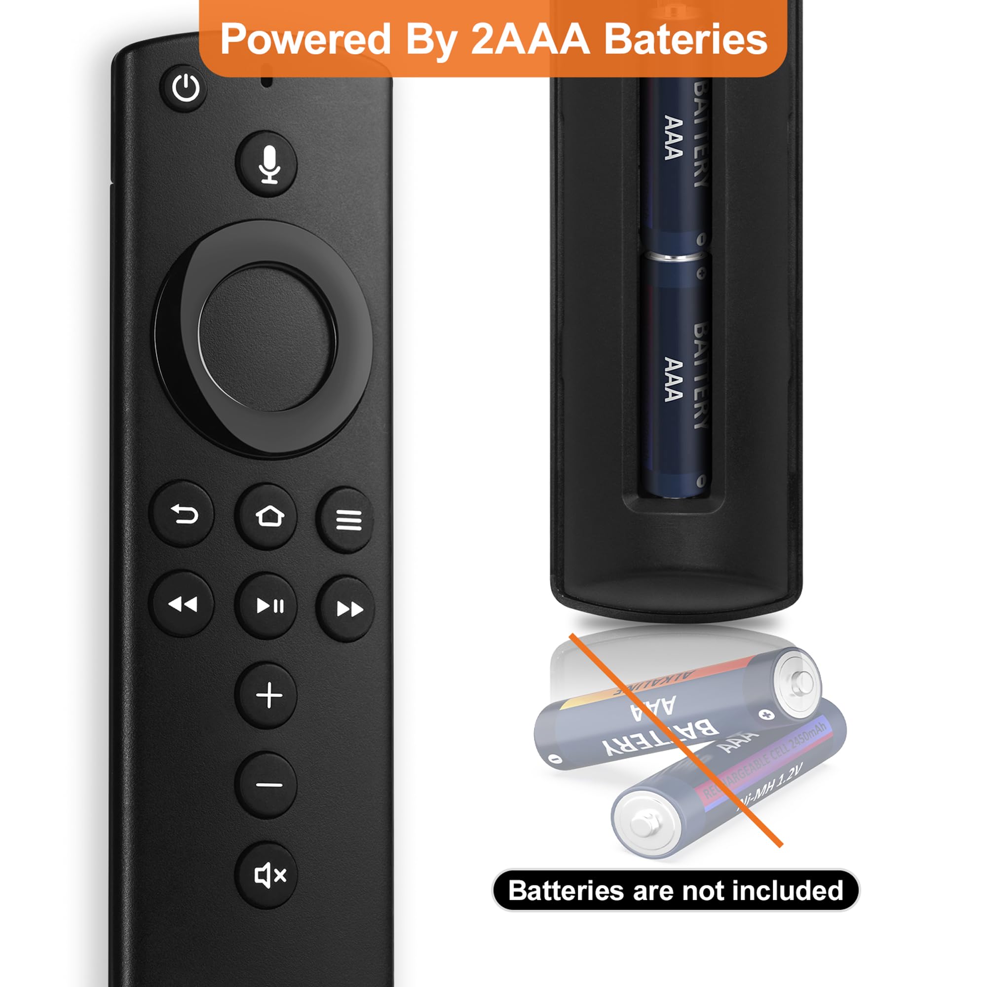 Replacement Voice Remote Control Compatible with Fire TV Stick (2nd Gen, 4K, Lite, 2020), Fire TV Cube & 3rd Gen Amazon Smart TVs - Hands-Free Alexa Voice Search for Streaming & Smart Home Control