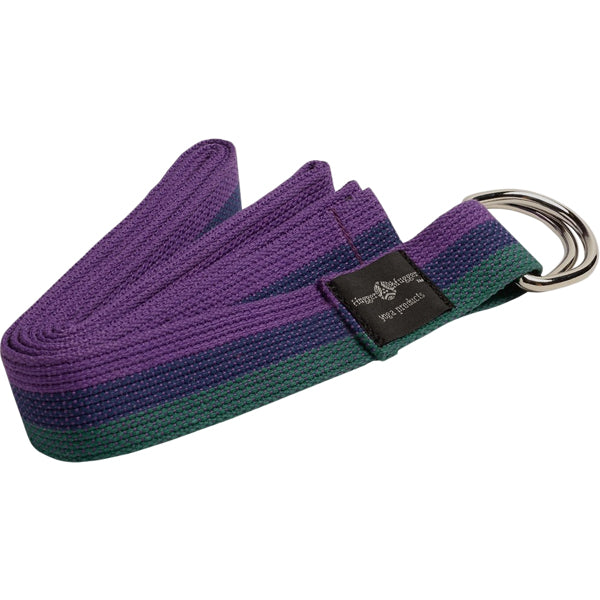 Premium Cotton D-Ring Yoga Strap - 10 Feet Long for Stretching, Flexibility & Poses - Ideal for Yoga, Pilates, Meditation & Fitness Training