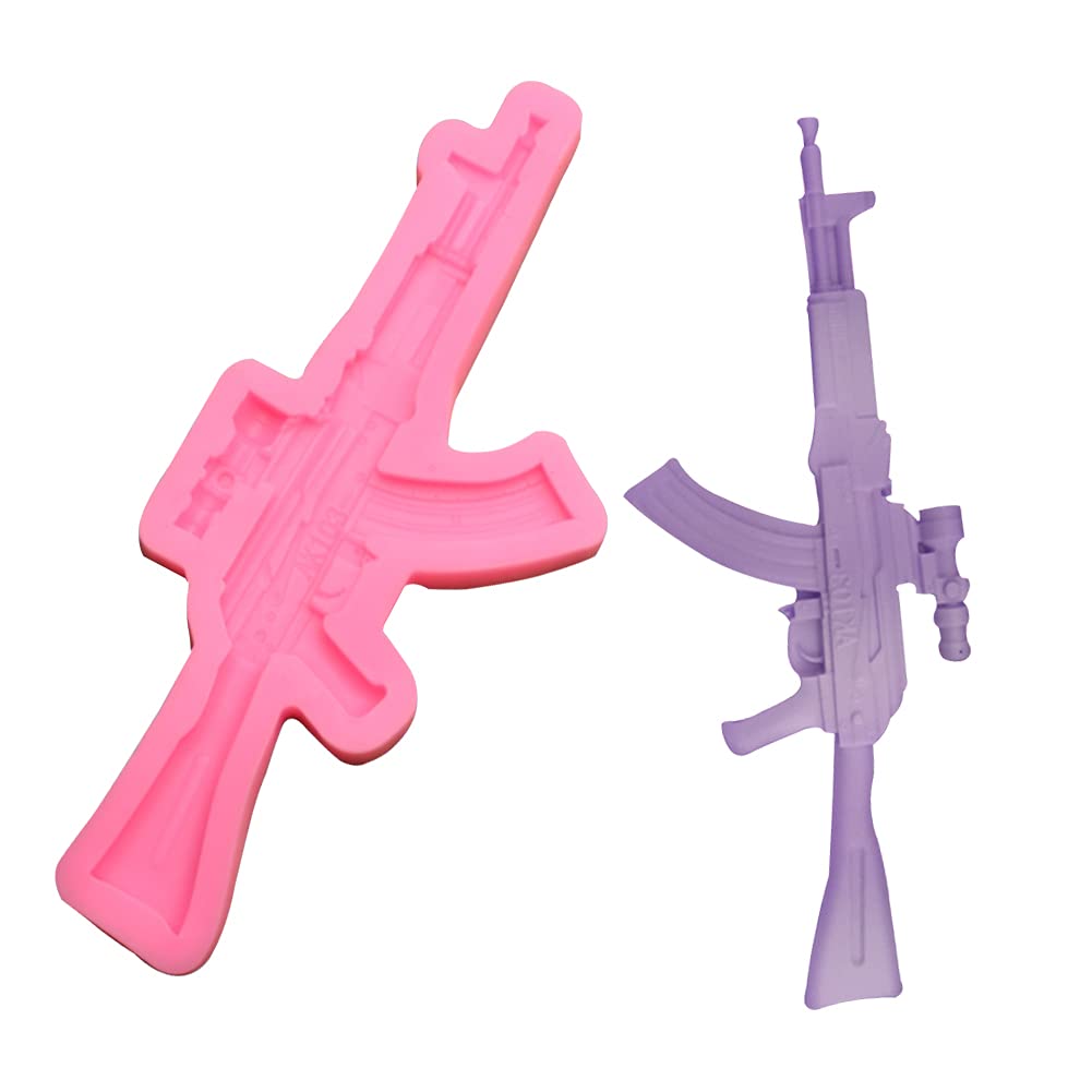 Realistic Machine Gun Silicone Mold for Fondant, Chocolate, Candy, Gum Paste, Polymer Clay & Resin - Perfect for Baking, Cake Decorating, Cupcake Toppers & DIY Craft Projects