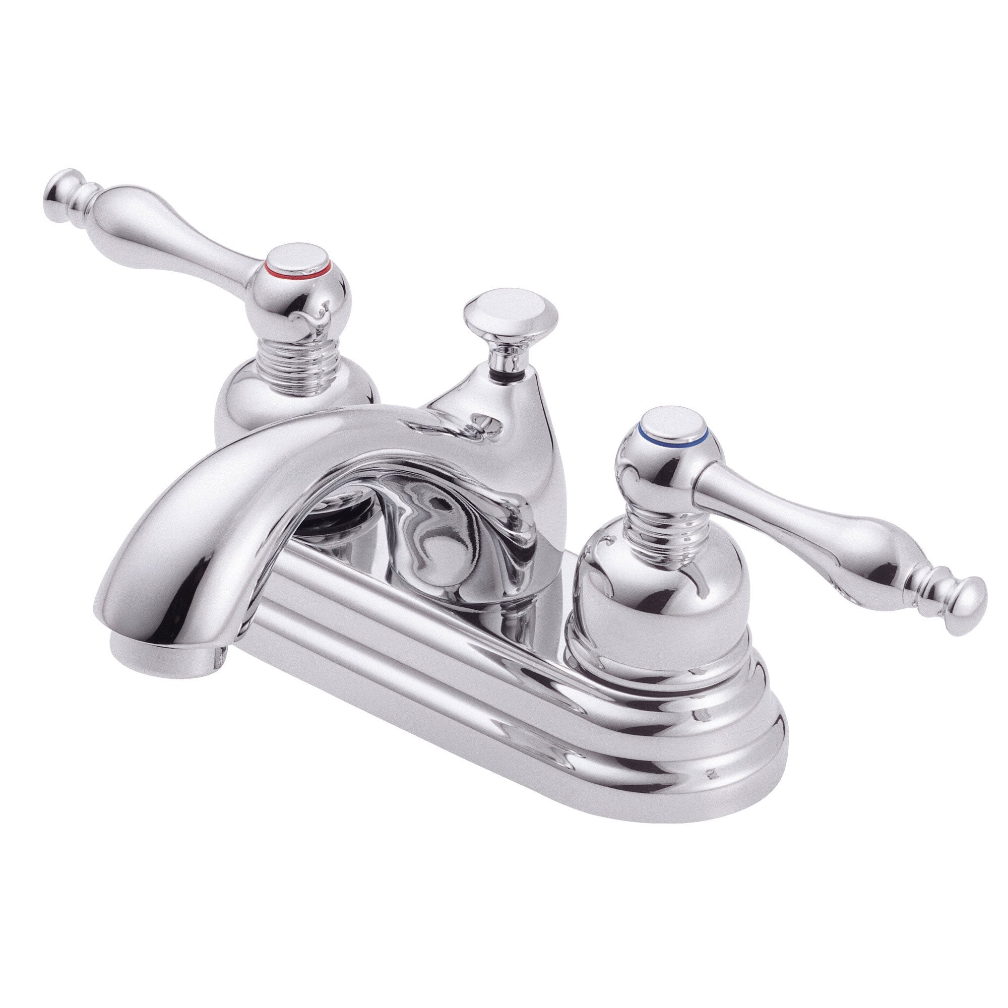 Danze Sheridan Chrome 2-Handle Center Set Bathroom Faucet with Pop-Up Drain - Perfect for Modern Bathroom Renovations and Vanity Upgrades