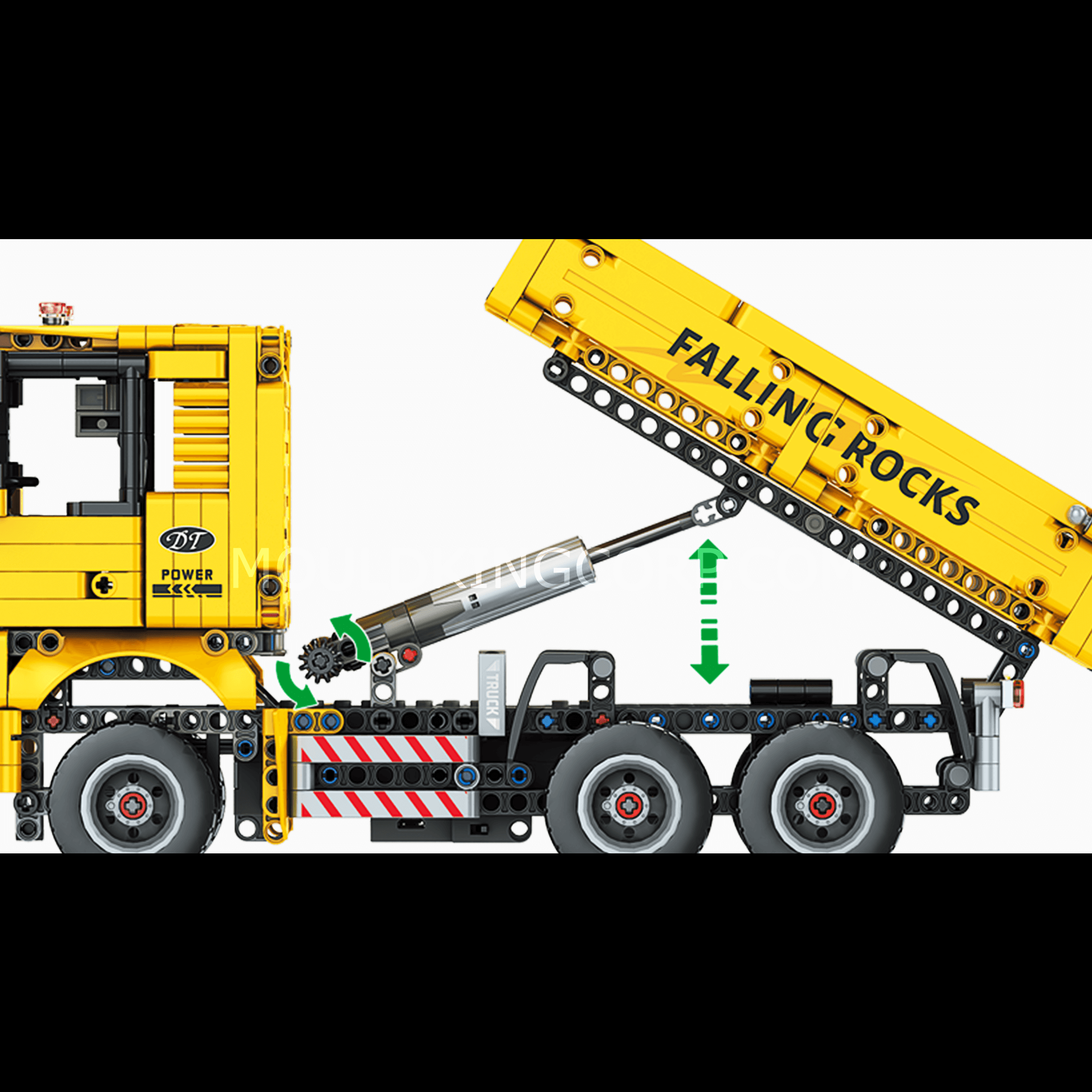 MOULD KING 15025 Remote Control Dump Truck Building Kit - 1,012 Piece Construction Toy Set for Kids & Adults | STEM Learning, Birthday Gift, DIY Engineering Project for Boys & Girls