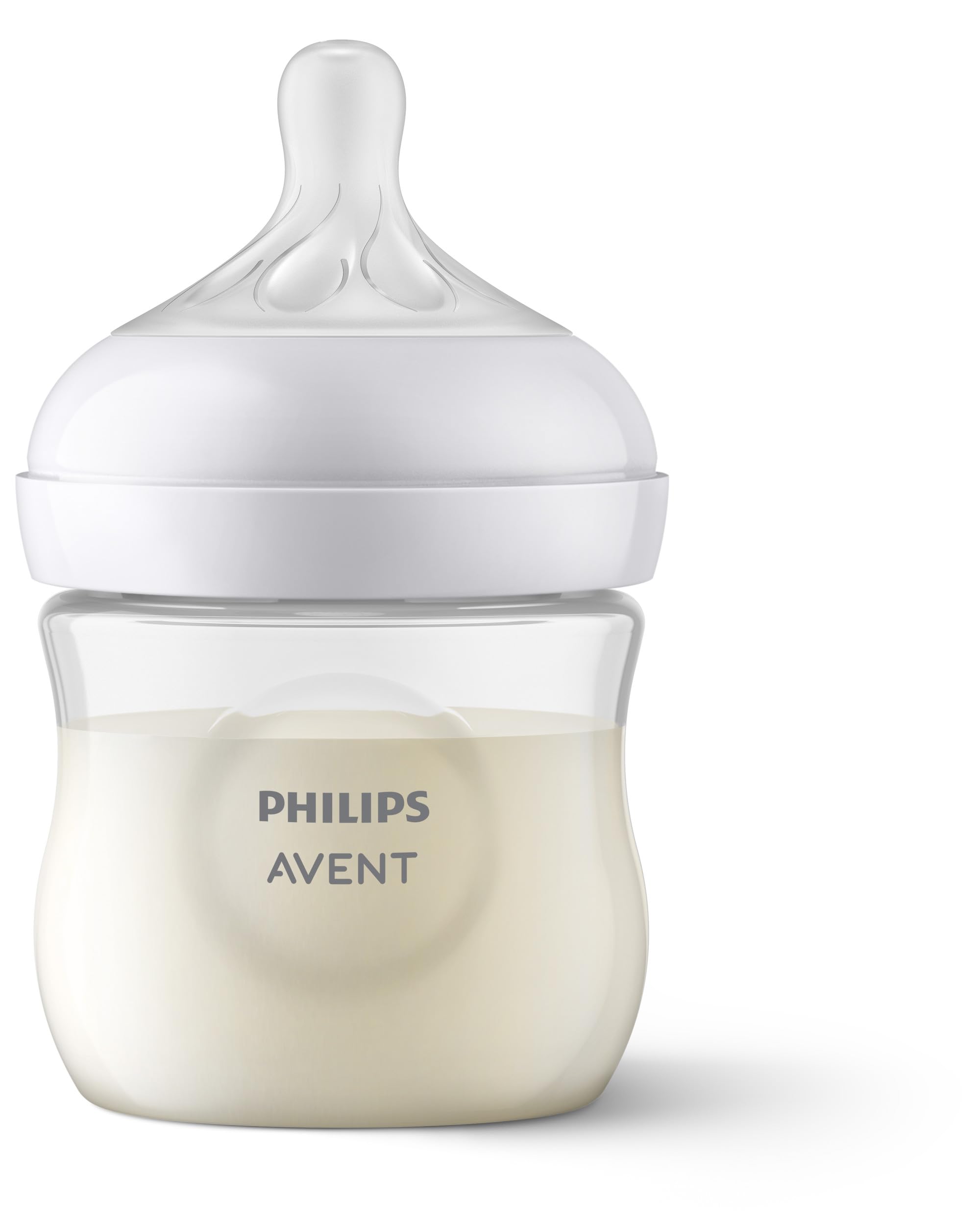 Philips Avent Natural Newborn Glass Baby Bottle Gift Set - 3x 4oz (Slow Flow) & 2x 8oz (Medium Flow) with Natural Response Nipples & 2 Silicone Sleeves - Perfect for Breastfeeding Transition & On-the-Go Feeding (SCD858/01)