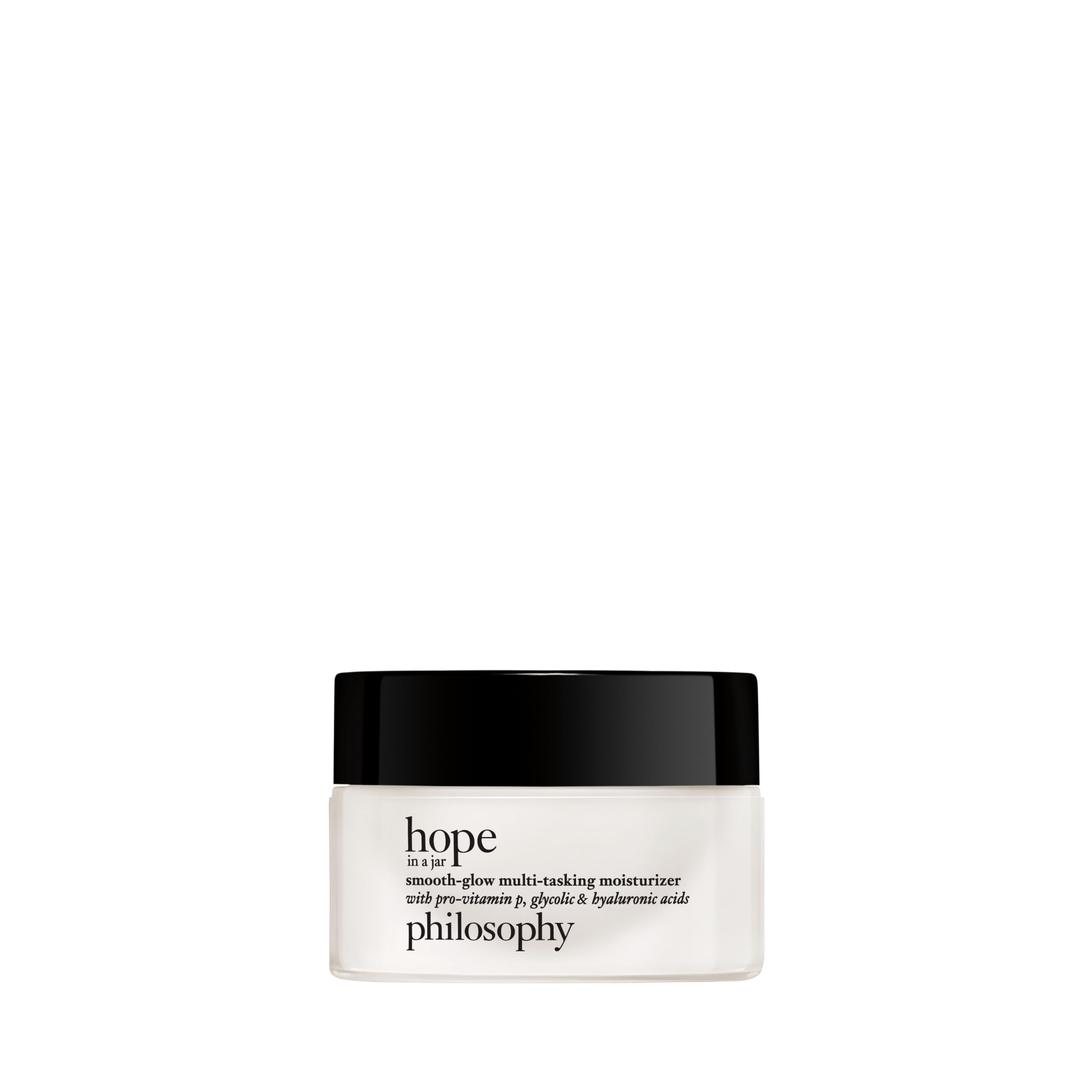 Philosophy Hope in a Jar Smooth-Glow Multi-Tasking Face Moisturizer with Pro-Vitamin P, Glycolic & Hyaluronic Acid - Deep Hydration for Radiant, Smooth Skin - Perfect for Daily Skincare Routine & Anti-Aging Care