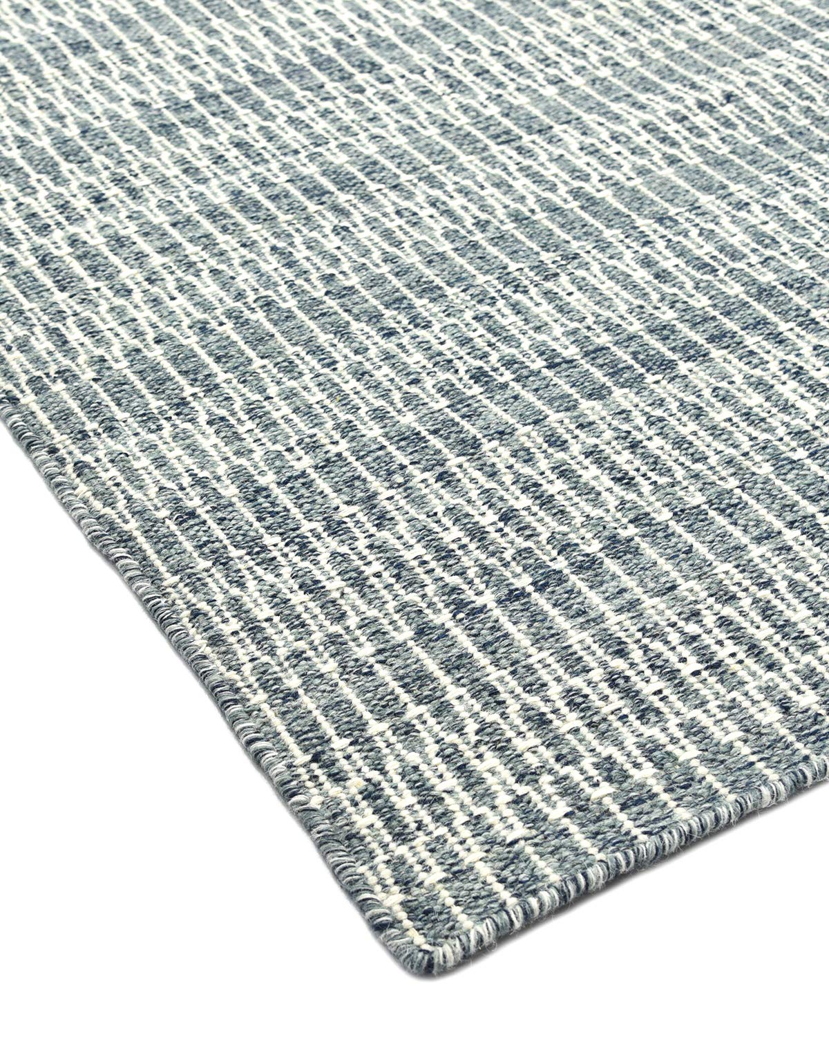 Solo Rugs Deanna Contemporary Handmade Blue Area Rug 9'x12' - Soft Modern Floor Covering for Living Room, Bedroom & Office Decor