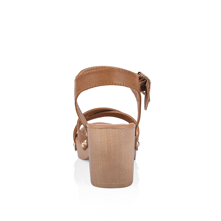 Lulu Clogs Women's Comfortable Tan Softee Slip-On Shoes - Perfect for Casual Wear, Home, and Outdoor Activities
