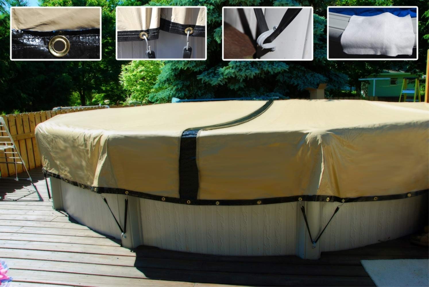 Doheny's Heavy-Duty Winter Pool Covers for Above Ground Pools | Premium Protection with Reinforced Material | Perfect for Snow, Ice & Leaf Protection During Cold Months