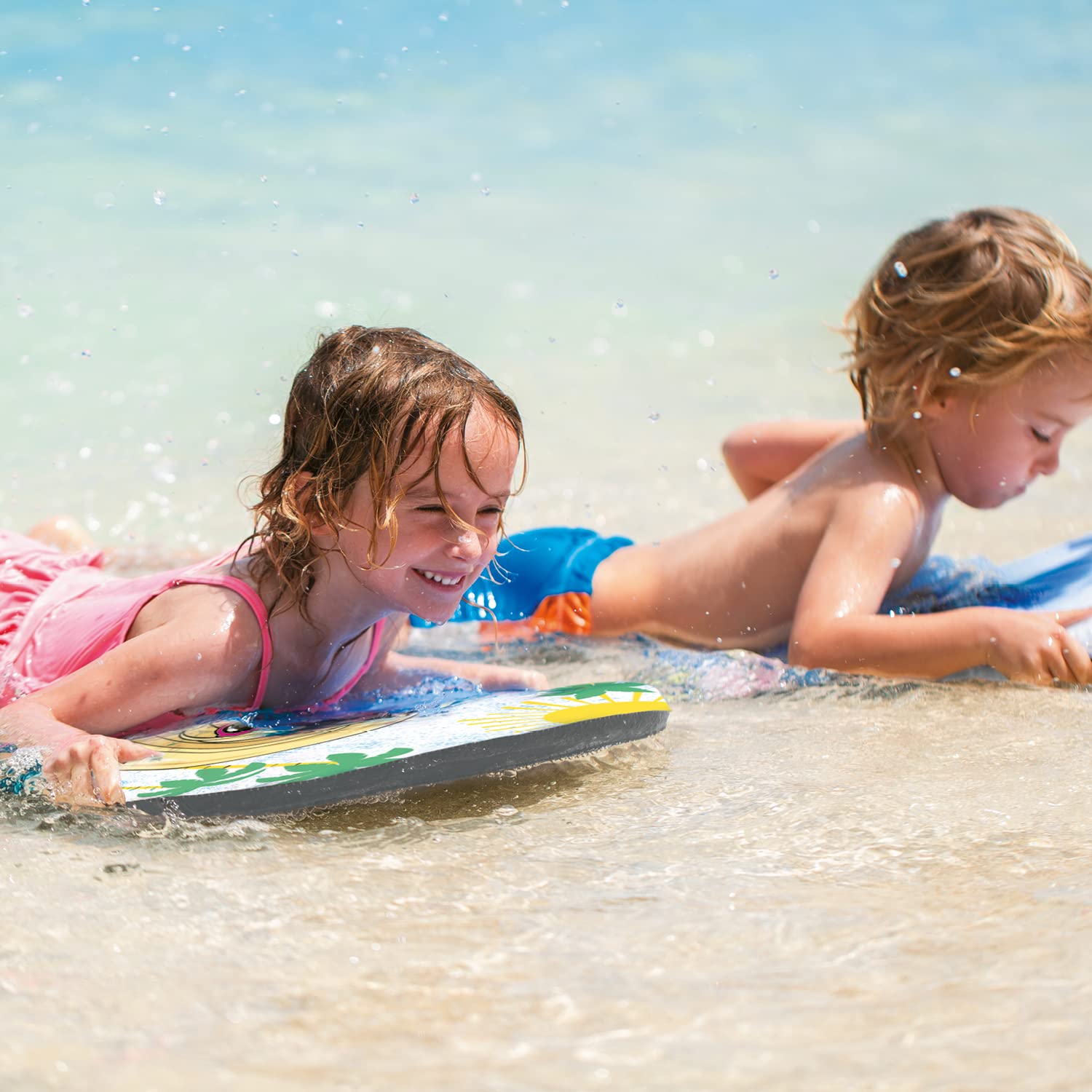 Barbie Body Board Surfboard for Kids - 84cm/33 Inch Inflatable Beach Toy for Girls - Perfect for Pool, Ocean & Summer Water Play