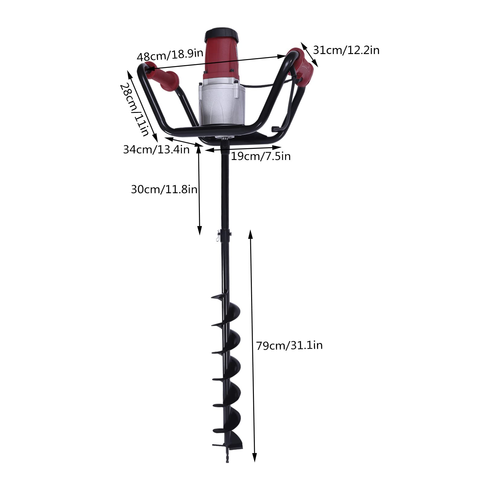 1500W Electric Post Hole Digger with 4