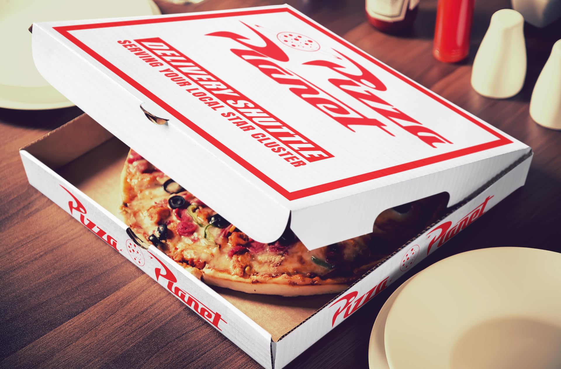 Large 14-Inch Pizza Planet Box - Premium Pizza Storage & Delivery Box for Restaurants, Takeout & Parties | Perfect for Pizza Shops, Catering & Home Use