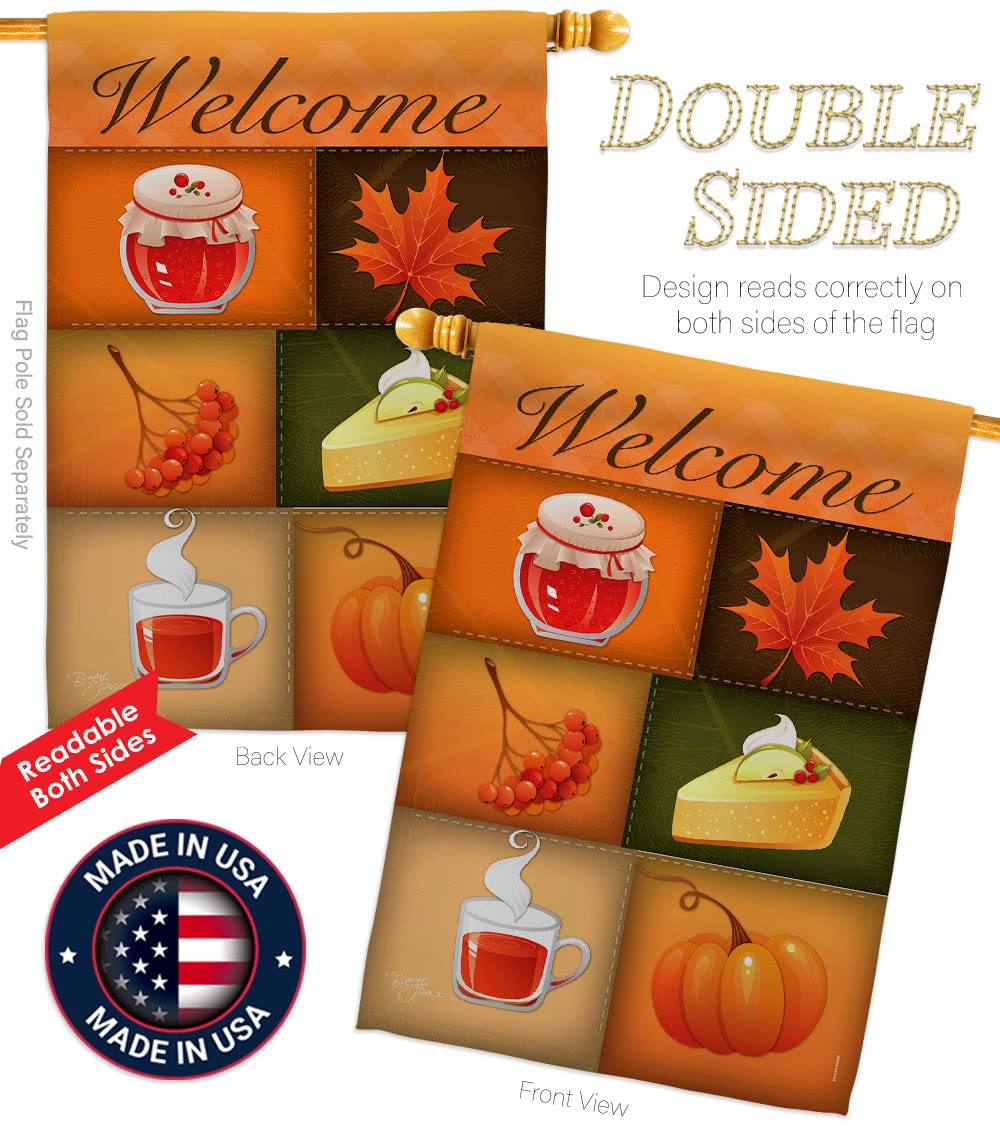 Fall Harvest Decor Flags Set - House & Garden for Autumn Decorating