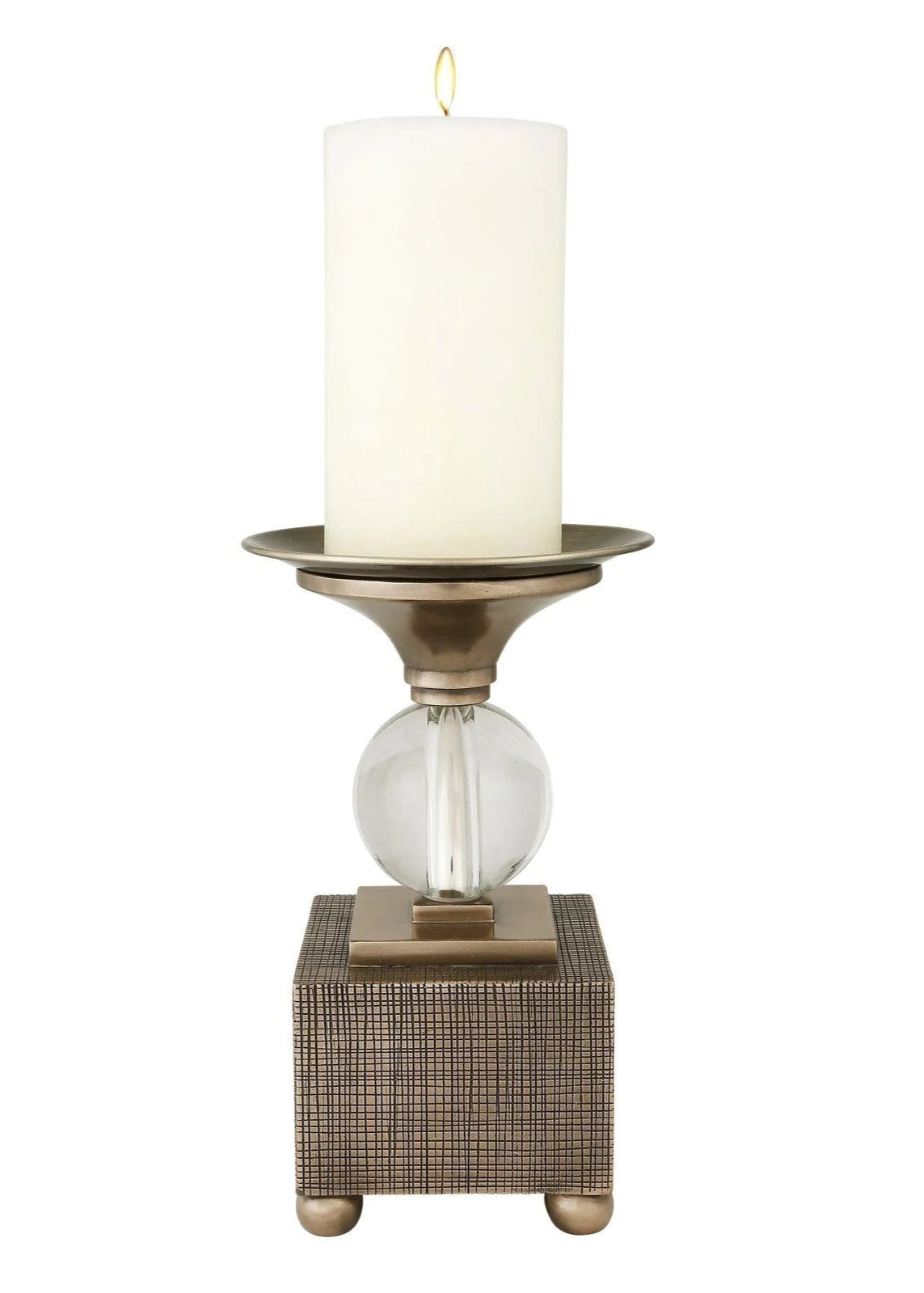 Genesis Olivia Candle Holder - Elegant Glass Candle Stand for Home Decor, Wedding Centerpieces & Romantic Ambiance