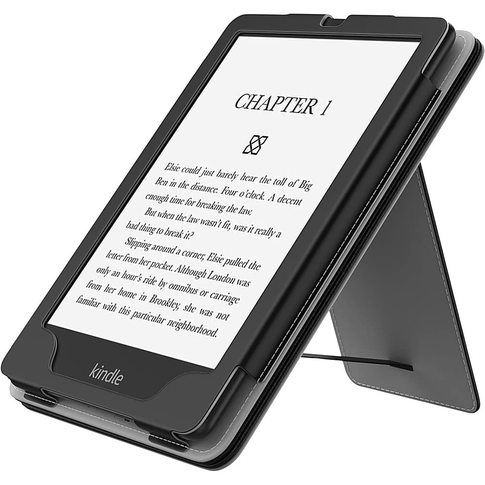 Sahara Indy Series Hand Strap Case for Amazon Kindle Paperwhite 11th Generation (2021-2022) & Signature Edition (2022) - Protective Cover with Comfortable Hand Strap - Perfect for Reading, Traveling & Commuting - Black (TB00187)