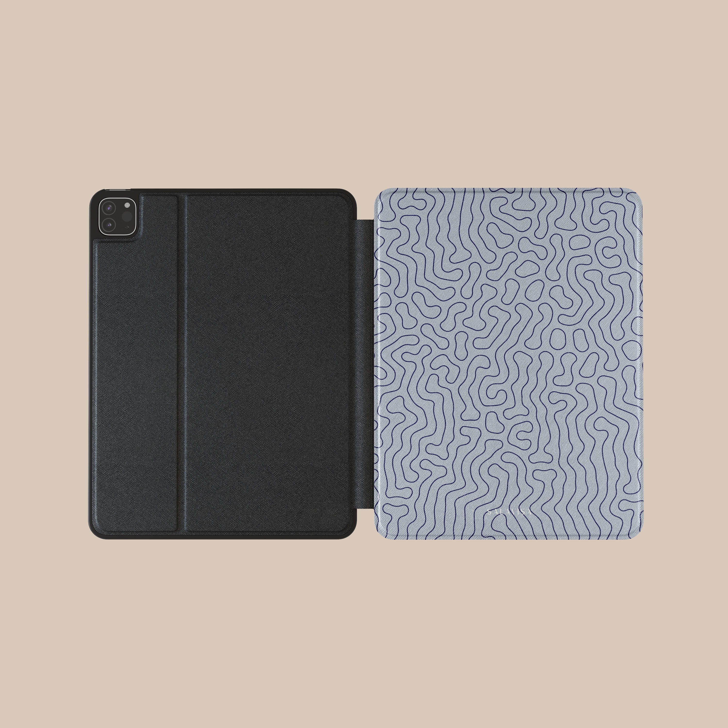 Premium Blue Paths iPad Case - Slim Protective Cover for iPad Air/Pro, Shockproof & Scratch-Resistant - Perfect for Work, Travel & School