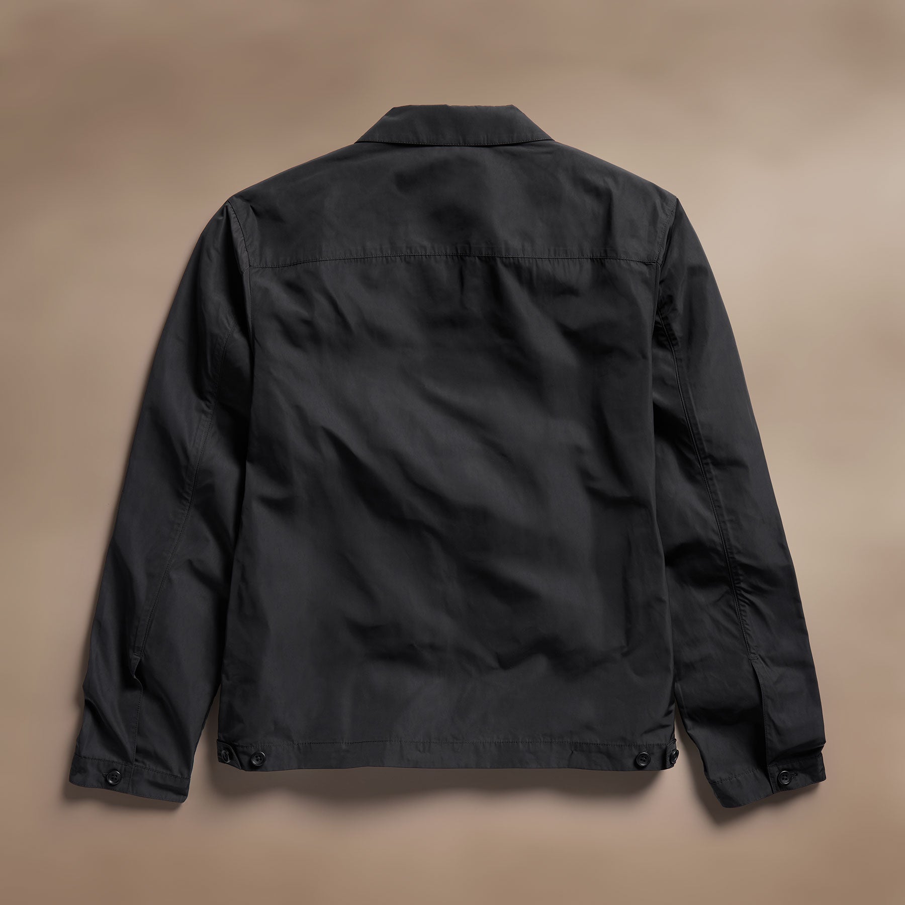 Men's Lightweight Nylon Coach Jacket - Water-Resistant Windbreaker with Zipper Closure - Black - Perfect for Running, Hiking & Outdoor Sports