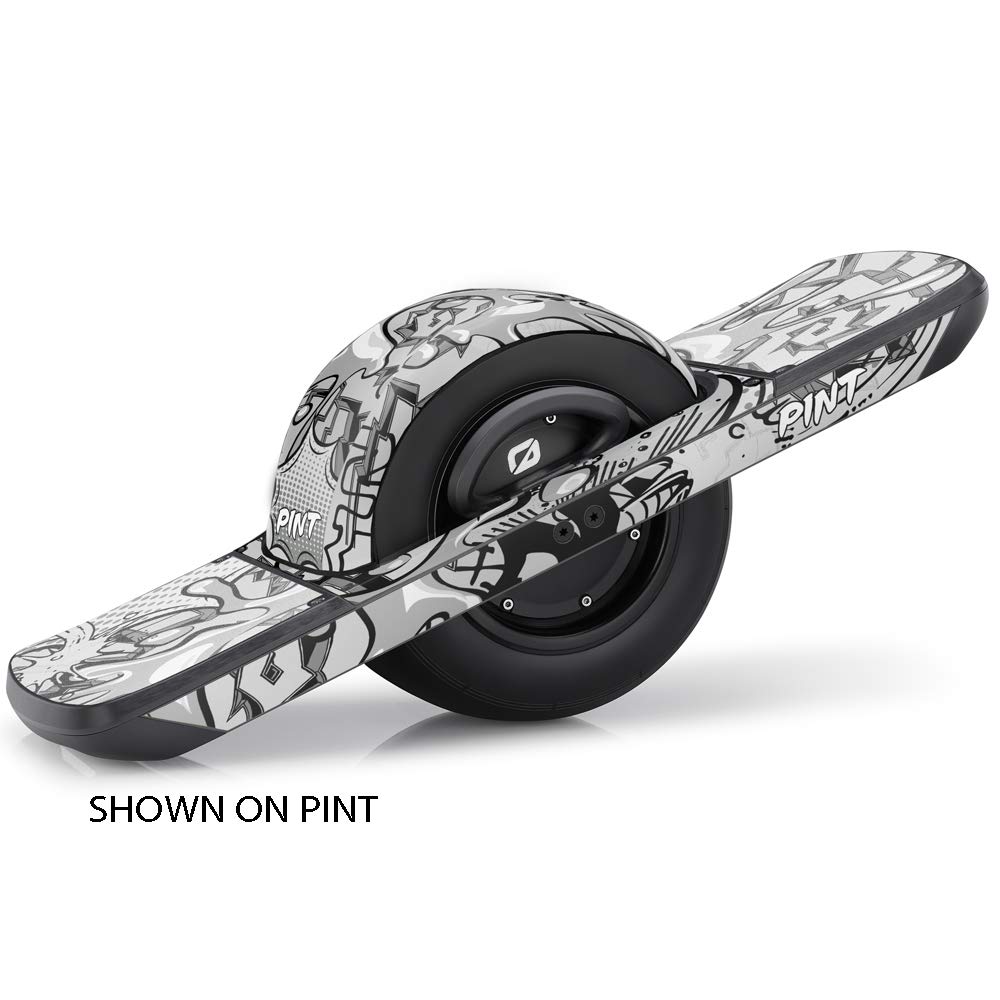 OneWheel Plus XR Graphics Kit - Zany White Rail & Fender Decals with Grip Tape - Earth SURF Design by Senge Graphics Inc. - Custom Stickers for Electric Skateboard Enthusiasts - Perfect for Street Riding & Personalizing Your Onewheel
