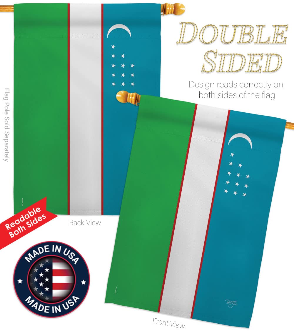 Uzbekistan National Flag Set 28