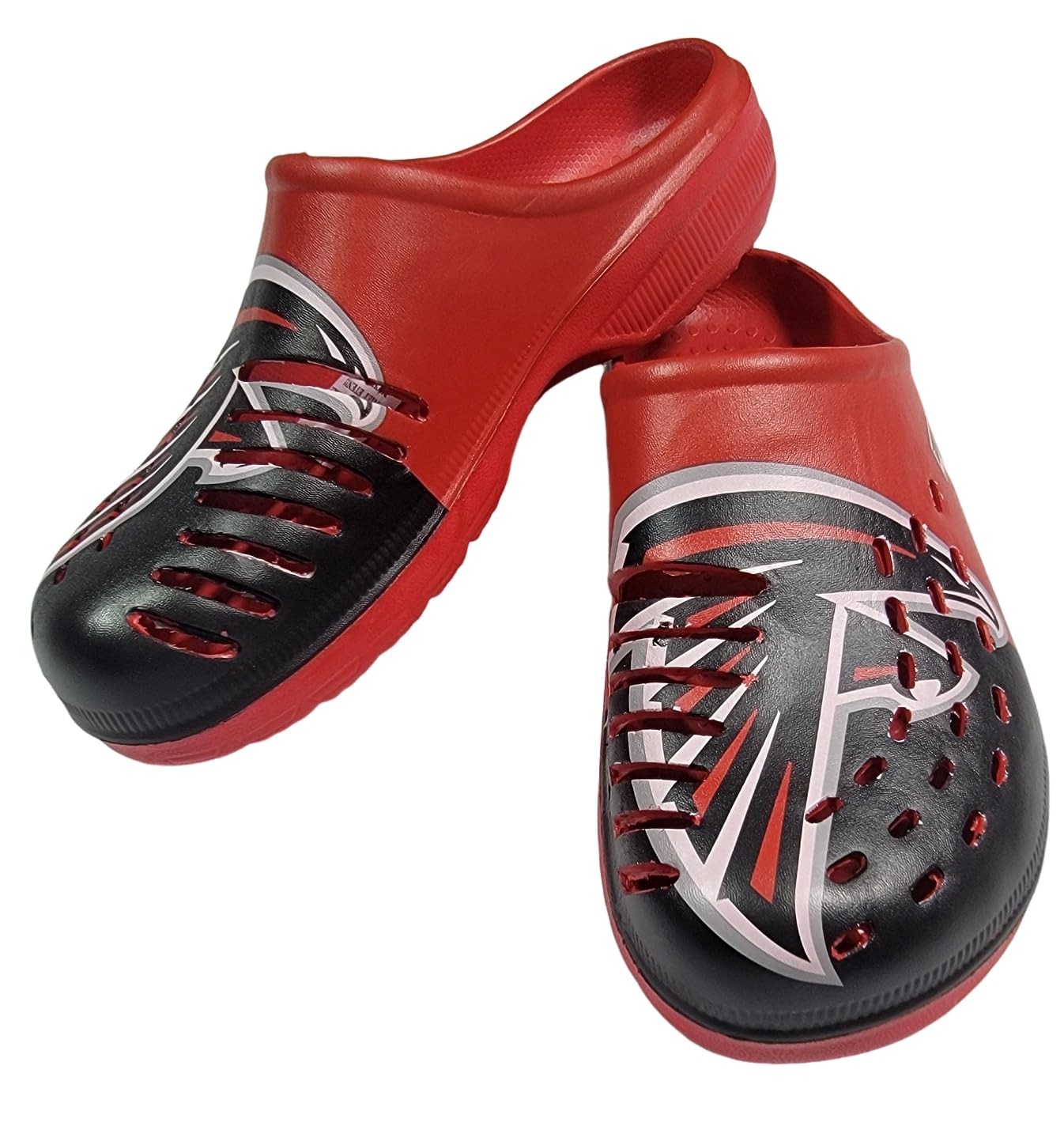 FOCO NFL Men's Big Splash Team Logo Solid Clogs - Comfortable Waterproof Slip-On Shoes for Pool, Beach, and Outdoor Activities