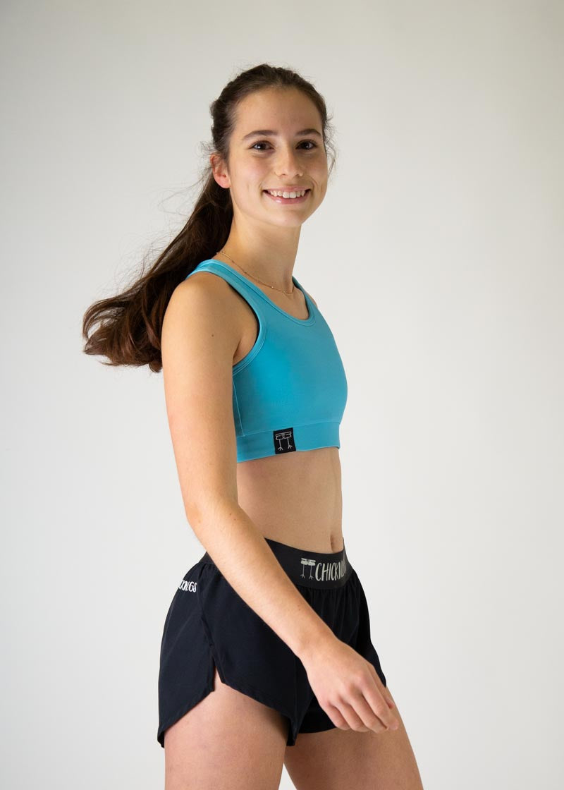 Sky Blue OG Sports Bra for Women - High Support Workout Top for Running, Yoga & Gym - Breathable & Moisture-Wicking Activewear