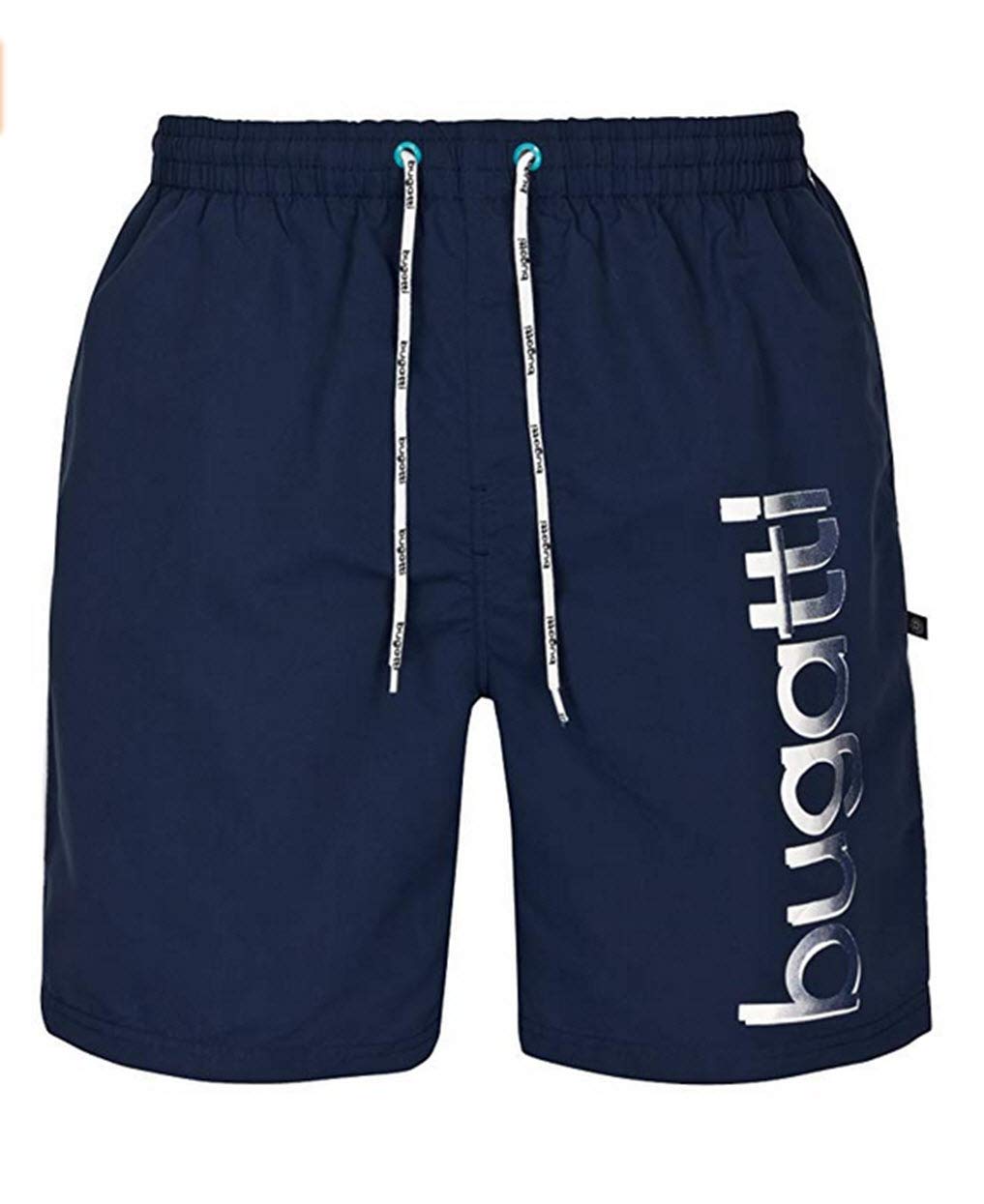 Bugatti Men's Quick-Dry Swim Trunks - Blue, Green, Navy, Red, Black & Turquoise Colors - Perfect for Beach, Pool & Water Sports