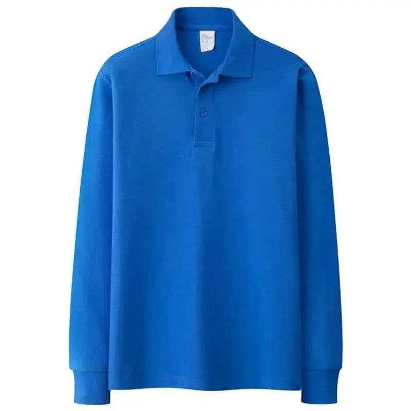 Men's Solid Color Polo Shirts for Fall | Casual & Business Wear | Perfect for Office, Golf & Outdoor Activities