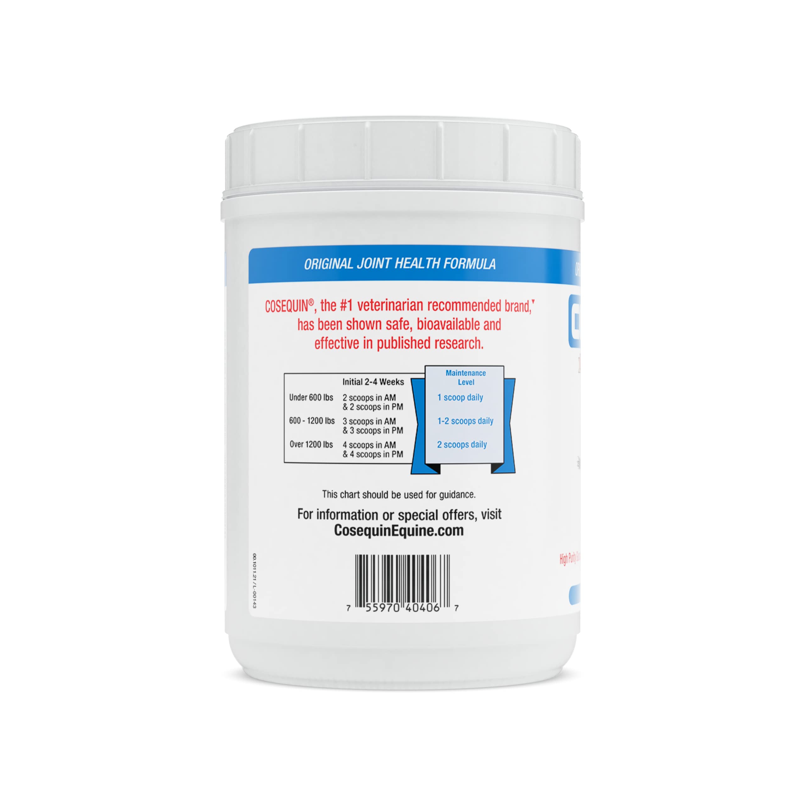 Nutramax Cosequin Original Joint Health Supplement Powder for Horses - Glucosamine & Chondroitin Formula (1400g) | Supports Mobility & Comfort for Active & Senior Horses