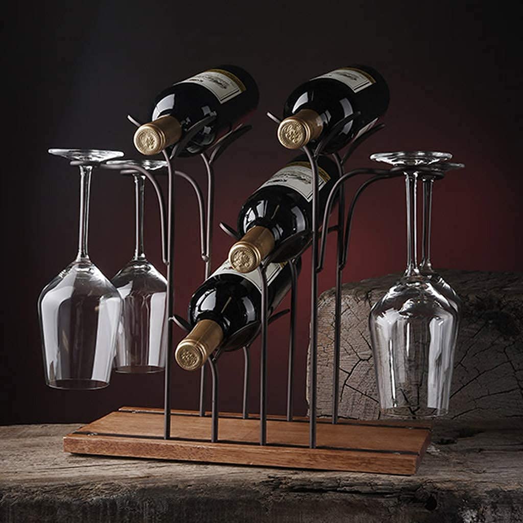 Elegant 4-Bottle Wine Rack Holder - White Wooden Desktop Display Organizer for Kitchen, Bar & Home Decor | Perfect for Wine Storage, Kitchen Countertops & Dining Room Decor