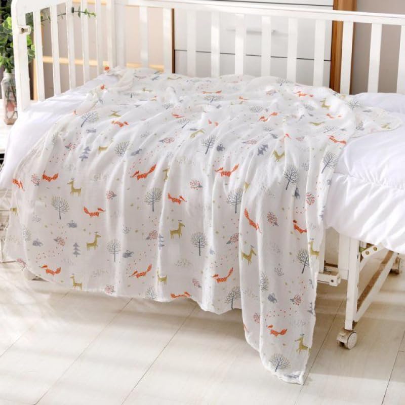SGAVAHSG 2-Pack Large Muslin Swaddle Blankets 120x120cm - Soft Baby Wrapping Cloths for Newborn Boys & Girls | Perfect for Swaddling, Nursing Cover & Stroller Blanket