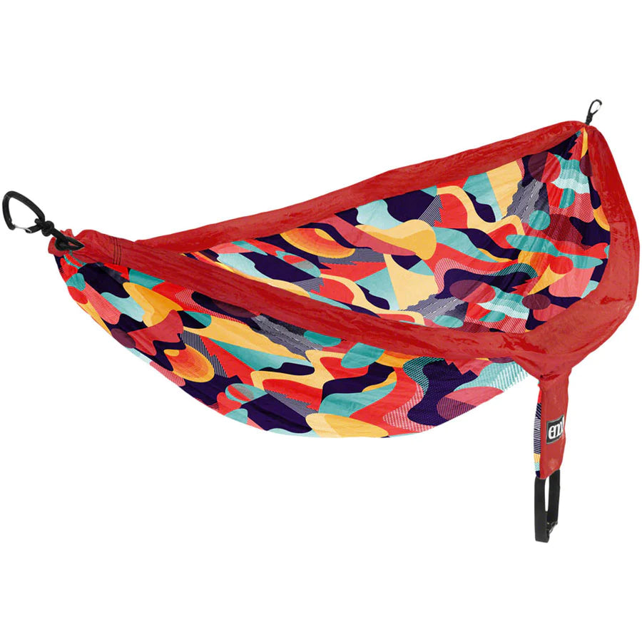 DoubleNest Print Hammock - Portable Camping Hammock for Outdoor Adventures, Travel & Backpacking - Lightweight & Durable for Beach, Park, or Backyard Relaxation