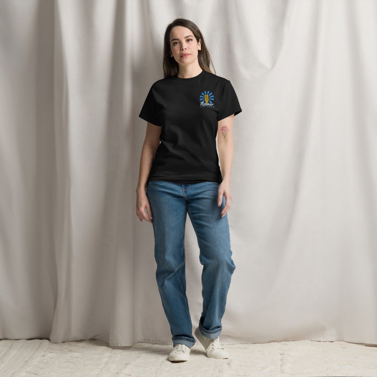 Recover Out Loud Embroidered Unisex Classic T-Shirt | Soft Cotton Tee for Men & Women | Perfect for Recovery Support, Casual Wear & Everyday Outfits