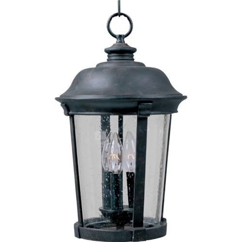 Maxim Lighting 3028CDBZ Dover DC-Three Light Outdoor Hanging Lantern - Mediterranean Style Patio Light Fixture - 10