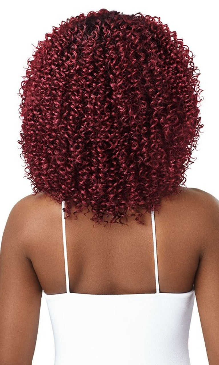 Outre Purple Pack Jerry Curl Long Synthetic Hair Extensions - 18 Inch Straight Weft for Natural Black Hairstyles | Perfect for Braids, Weaves & Protective Styling