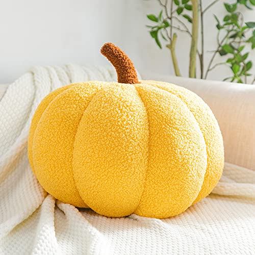 Soft Pumpkin Plush Pillow - Halloween Thanksgiving Fall Decor, Cute Stuffed Pumpkin Throw Pillow for Sofa, Bed, Nursery - Cozy Home Decor & Gift Idea for Harvest Season