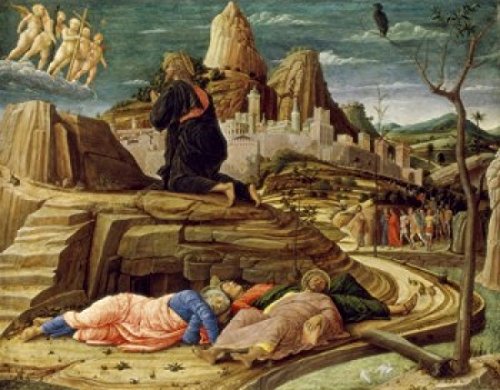 Andrea Mantegna The Agony in the Garden Oil Painting Reproduction - 18x24 Inch Art Print on Wood Panel | Renaissance Religious Artwork | Perfect for Home Decor, Office Wall Art & Gift Giving