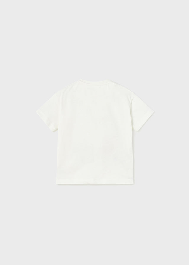 Mayoral Short Sleeve Baby Boy T-Shirt - Soft Cotton Crewneck Tee for Infants & Toddlers - Cream | Perfect for Playdates, Daycare & Casual Outfits
