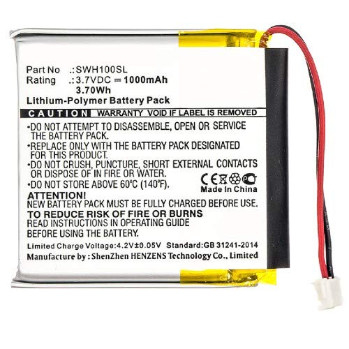 Synergy Digital Wireless Headset Battery Replacement for Sony SM-03 (Li-Pol 3.7V 1000mAh) - High Capacity Compatible with Sony 1588-0911, SM-03, SP 624038 - Perfect for Office, Gaming & Long Work Sessions